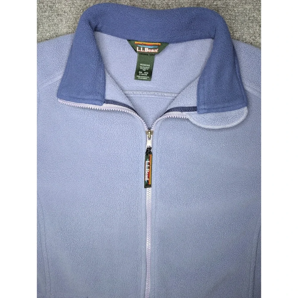 Vintage L.L. Bean Sherpa‎ Full Zip Women's Small Regular Purple 0 WN46 Pockets